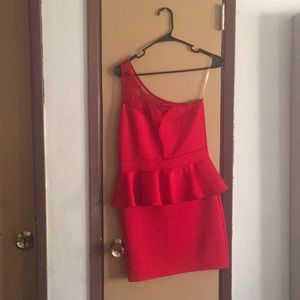 Red Peplum Dress